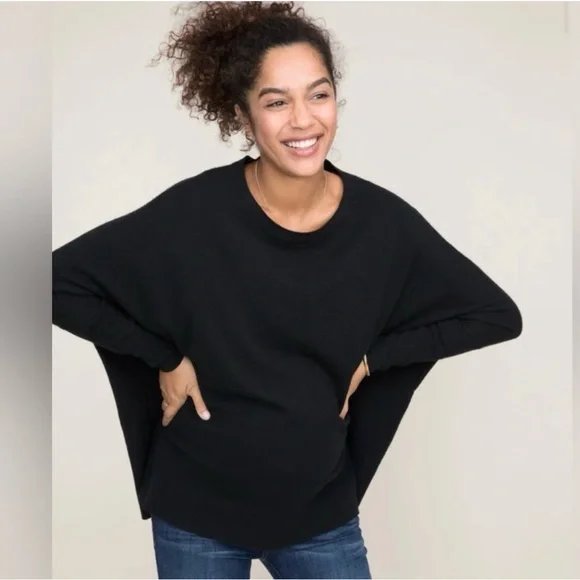 Hatch Maternity 100% Cashmere Sweater in Black, O/S - Picture 2 of 12